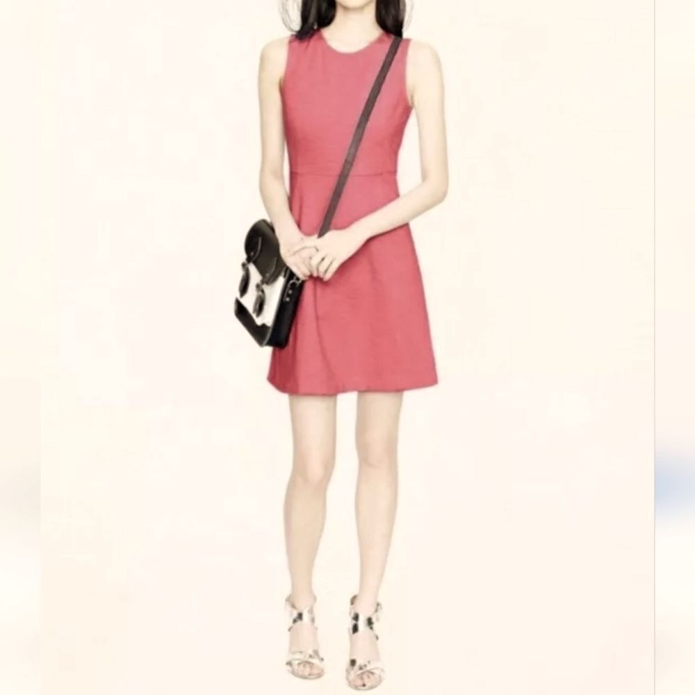 J. Crew Coral Sleeveless Fit-and-Flare Dress